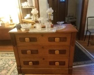 Antique dresser with marble