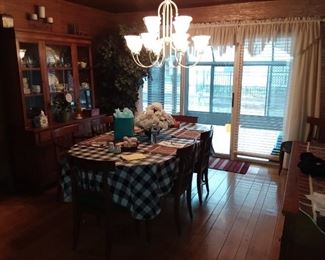UP STAIR DINING ROOM SUITE, ORIGINAL 70'S IN STUNNING CONDITION!! DID I MENTION ALL CURTAINS GO AS WELL!