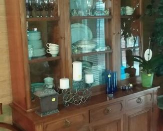 MATCHING CHINA CABINET FULL OF GOODIES!