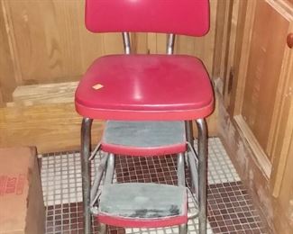 VINTAGE STOOL DOWNSTAIRS BY BAR