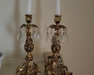 Brass prism candle holders