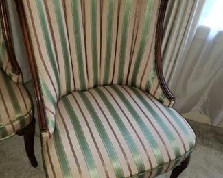 Beautiful stripped side chair have a pair