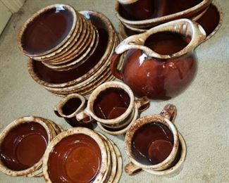 Brown drip glaze dinnerware