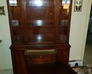 Beautiful Mahogany China Cabinet with storage below