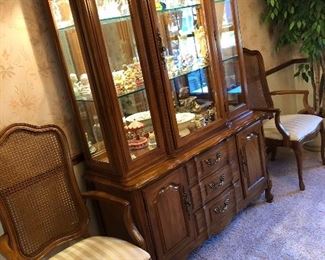 Also...A Matching Lighted China Cabinet....