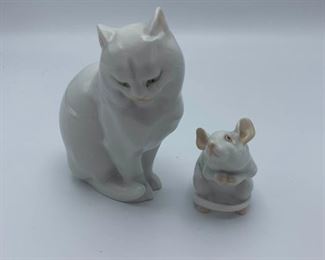 Cat and Mouse Figurines