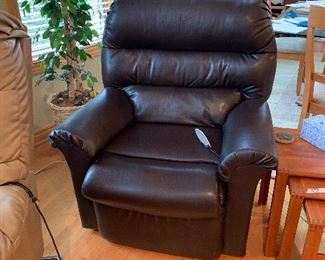 Leather lift chair. 