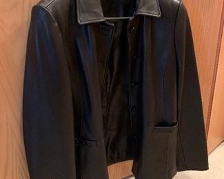 Woman’s leather coat size Large