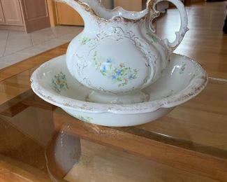 Antique bowl and pitcher.  England