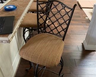 #1 4 metal swivel bar stools $30 ea. seat height 23  $ 120.00