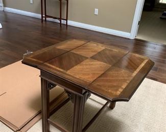 #5 coffee table w drop sides square legs inlay top 15-32x27x24  $ 100.00