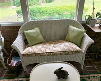 #16 wicker loveseat   $ 65.00