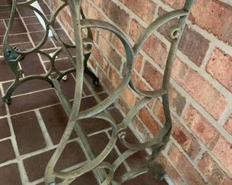 #18 sewing machine base w marble top   $ 125.00