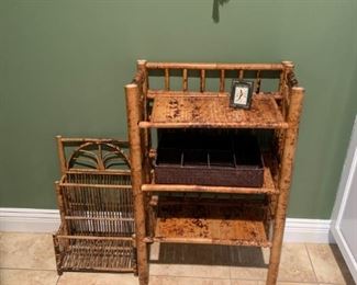 #30 wicker brownish 3 shelf 20x10x32 $35