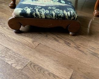 #33 tapestry stool with house on top   $ 45.00