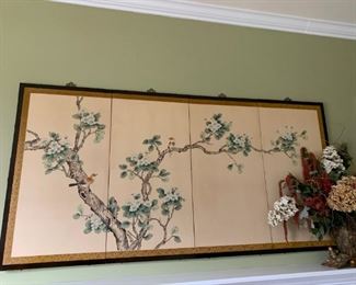 #38 Chinese screen over manel 4 panels 6 ftx 3  $ 175.00