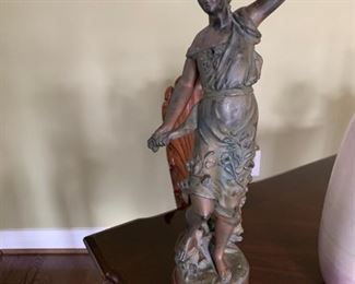 #39 bronze statue of Liseron on wood base 19 tall  $ 100.00
