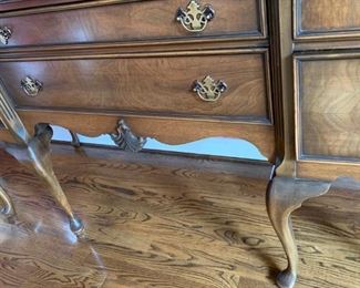 #45 buffet with queen Anne legs 2 doors and 4 drawers 69x23x38  $ 275.00