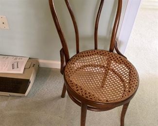 #55 Cain as is seat dining chair with heart back   $ 20.00