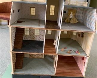 #64 doll house w stairs and floors 33x17x43  $ 500.00