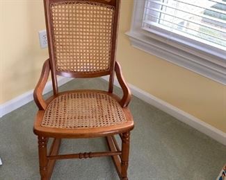 #66 cain seat and back rocking chair   $ 65.00
