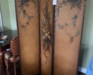 #72 3-panel hand painted screen  $ 150.00