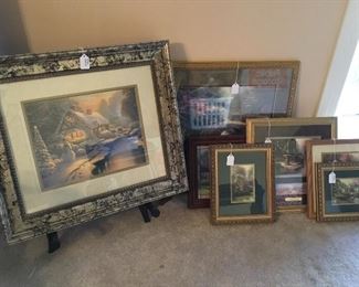Lots of Thomas Kincaid collectibles and artwork (much of it not pictured)