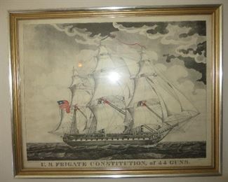 US Frigate Constitution of 44 Guns
William Lynn (artist) Abel Bowen (engraver)