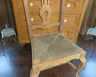 Pine Chippendale Chair
Rush Seat
