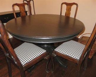 Round Dining Table Worn Black Finish
Ballard Design