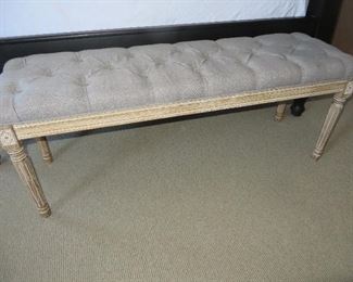 Country French Tufted Bench