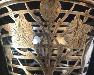 English Pierced Sterling Silver Footed Bowl