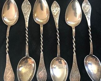 Norwegian Sterling Spoons (set of 6)