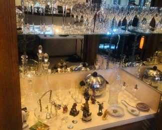 Great Selection of Bar and glass wear including Waterford glasses and decanters