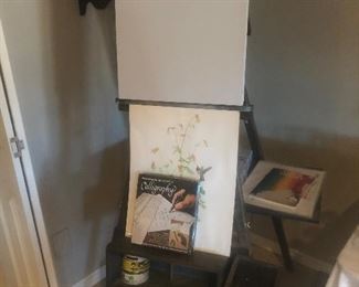 Art Easel and Art Supplies