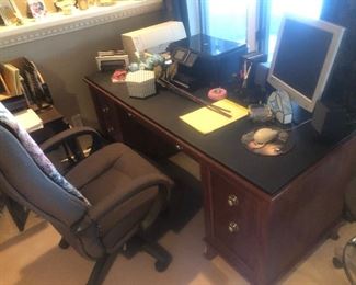 Executive Desk and Office Supplies