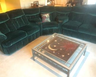 Sectional with recliners