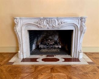 Beautiful Carved French Marble Mantel