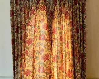 Fabulous Custom Draperies & Carved Gilt Cornice