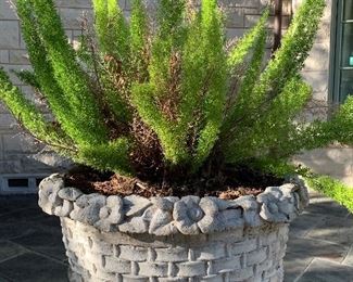 Four "Basketweave" Planters