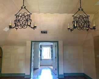 Pair of Iron Chandeliers