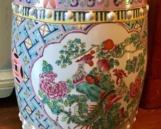 Antique Japanese porcelain garden stool.