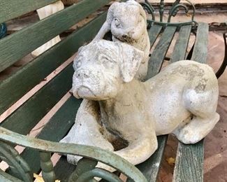 Concrete animals, benches