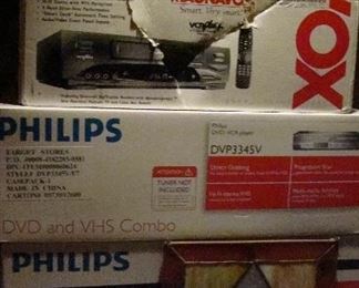 Magnavox Hi-Fi Video Cassette Recorder, Philips DVD/VHS, Philips DVD, Toshiba DVD/VHS