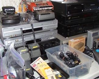 Miscellaneous electronics (walkie talkies, DVD/VHS players, clocks, radios, phones)