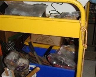 Tool cart with miscellaneous tools