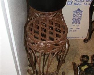 Iron side table