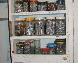 Containers of nuts/bolts and screws