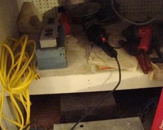 Power tools, cords, surge protector