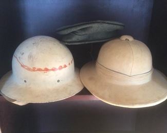 vintage steel helmets